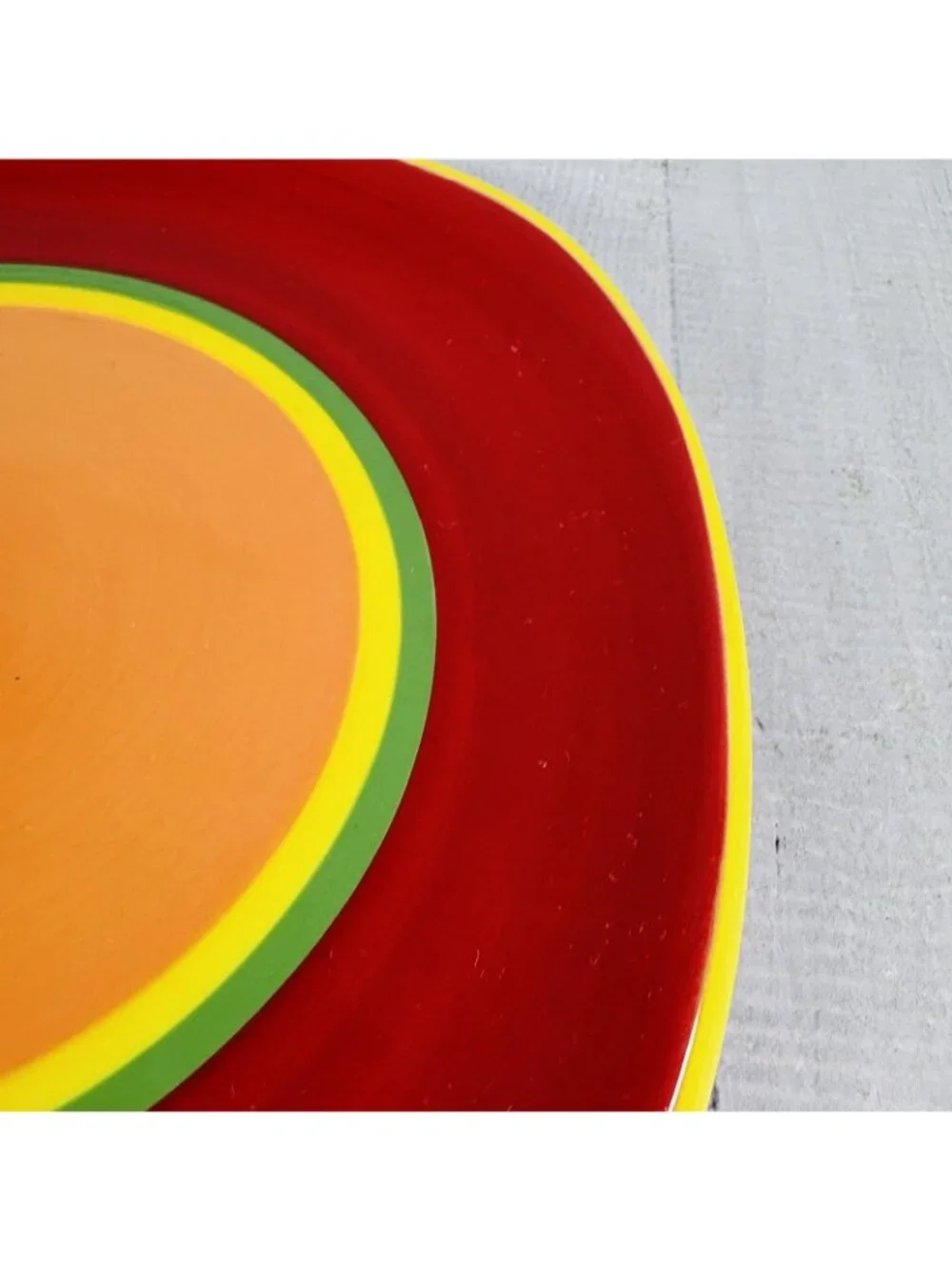 Dansk CARIBE ARUBA ORANGE & Red Green Yellow Rings 8 3/4